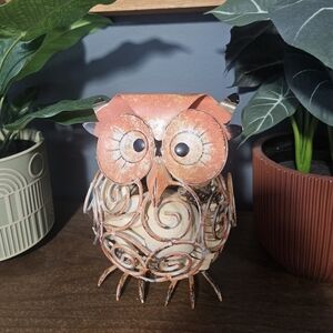 Decorative Metal Owl Sculpture